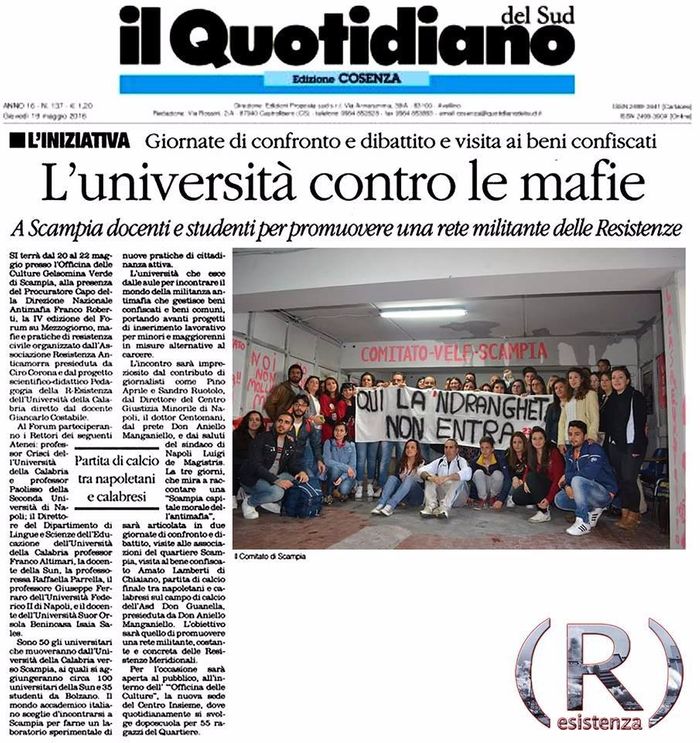 4° Forum delle R-Esistenze Meridionali a Scampia, 20-22 maggio 2016.