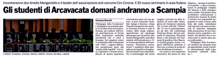 Gazzetta del Sud, pagina 31, PdR a Scampia.