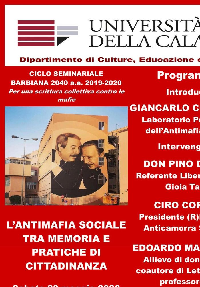 Locandina seminario 23 maggio 2020