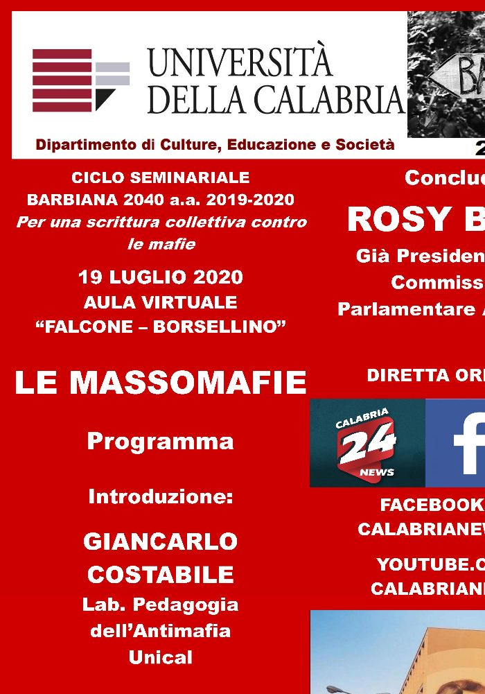 Locandina seminario 19 luglio 2020