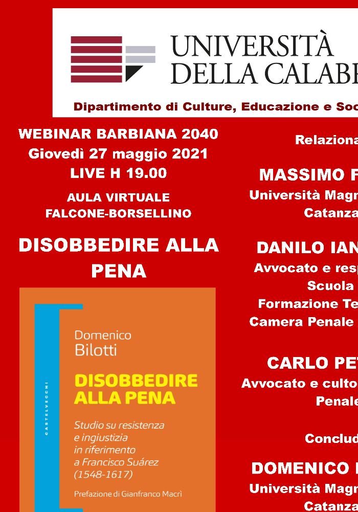 Locandina del seminario 27 maggio 2021